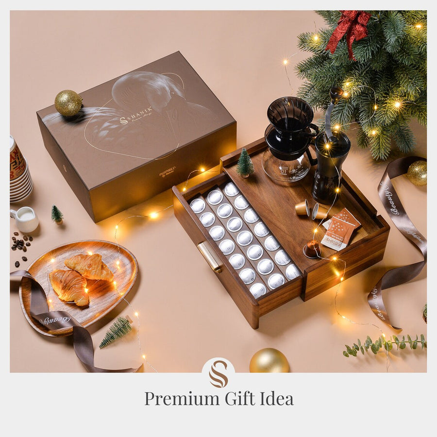 Solid Wood Coffee Pod Holder with Drawer