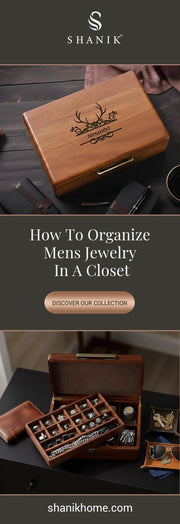 Engraved Wooden Jewelry Box Organizer for Men Jewelry Case Holder with Removable Divider Tray Man Cave Stuff Closet Organizer Fiance Gift