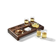 Tequila shot paddle tray with glasses and sections engraved tequila display set cocktail tasting kit wooden tequila gift box for men