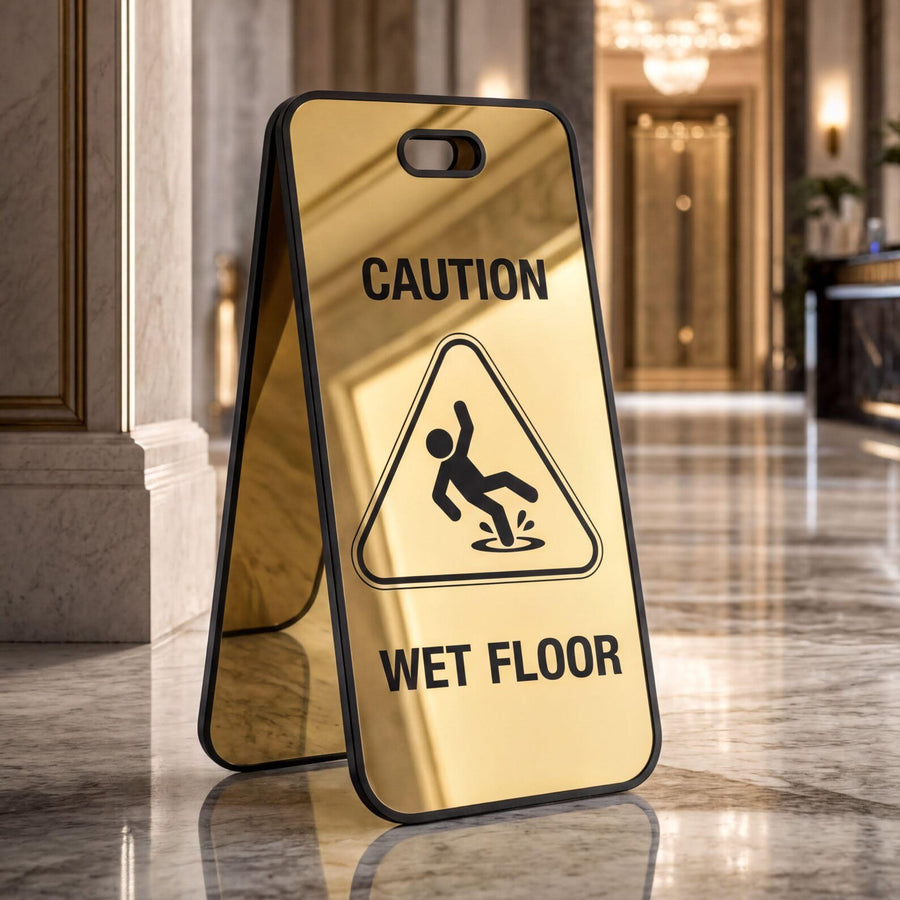 Sidewalk directional sign personalized business advertisement caution warning safety danger restricted area freestanding sign acrylic