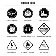 Sidewalk directional sign personalized business advertisement caution warning safety danger restricted area freestanding sign acrylic