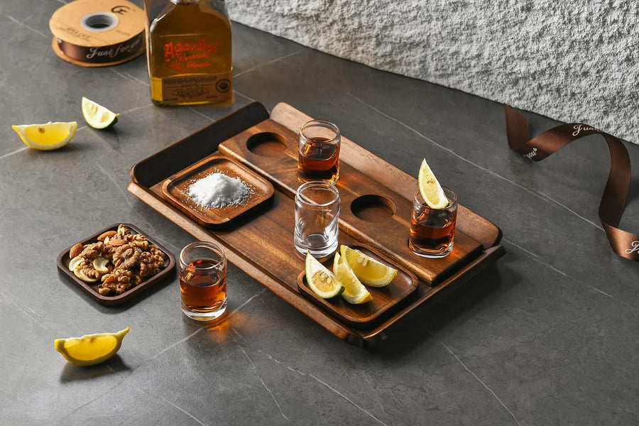 Barware gifts for tequila drinker gifts engraved glassware tequilla set bar decor gift for man cave shot galss serving tray bar gift for him