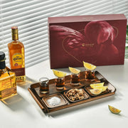 Barware gifts for tequila drinker gifts engraved glassware tequilla set bar decor gift for man cave shot galss serving tray bar gift for him
