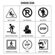 Sidewalk directional sign personalized business advertisement caution warning safety danger restricted area freestanding sign acrylic