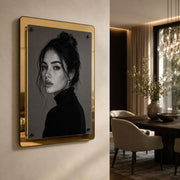 Memory photo frame family portrait wall display personalized picture frame celebration of life frame square acrylic standoff wall display