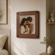 Memory photo frame family portrait wall display personalized picture frame celebration of life frame square acrylic standoff wall display