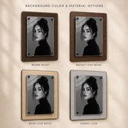 Memory photo frame family portrait wall display personalized picture frame celebration of life frame square acrylic standoff wall display