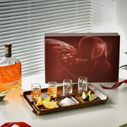 Barware gifts for tequila drinker gifts engraved glassware tequilla set bar decor gift for man cave shot galss serving tray bar gift for him