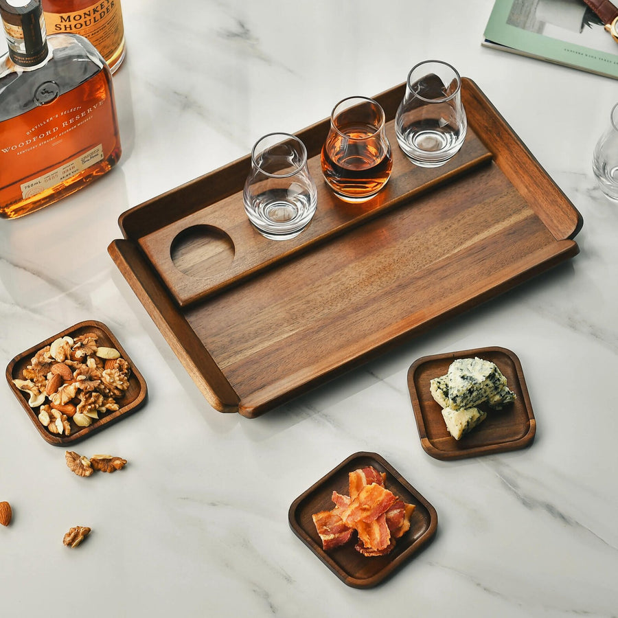 Groomsmen gift engraved whiskey set hostess gift ideas personalized brandy glasses snack coasters flight set bourbon themed gifts for him