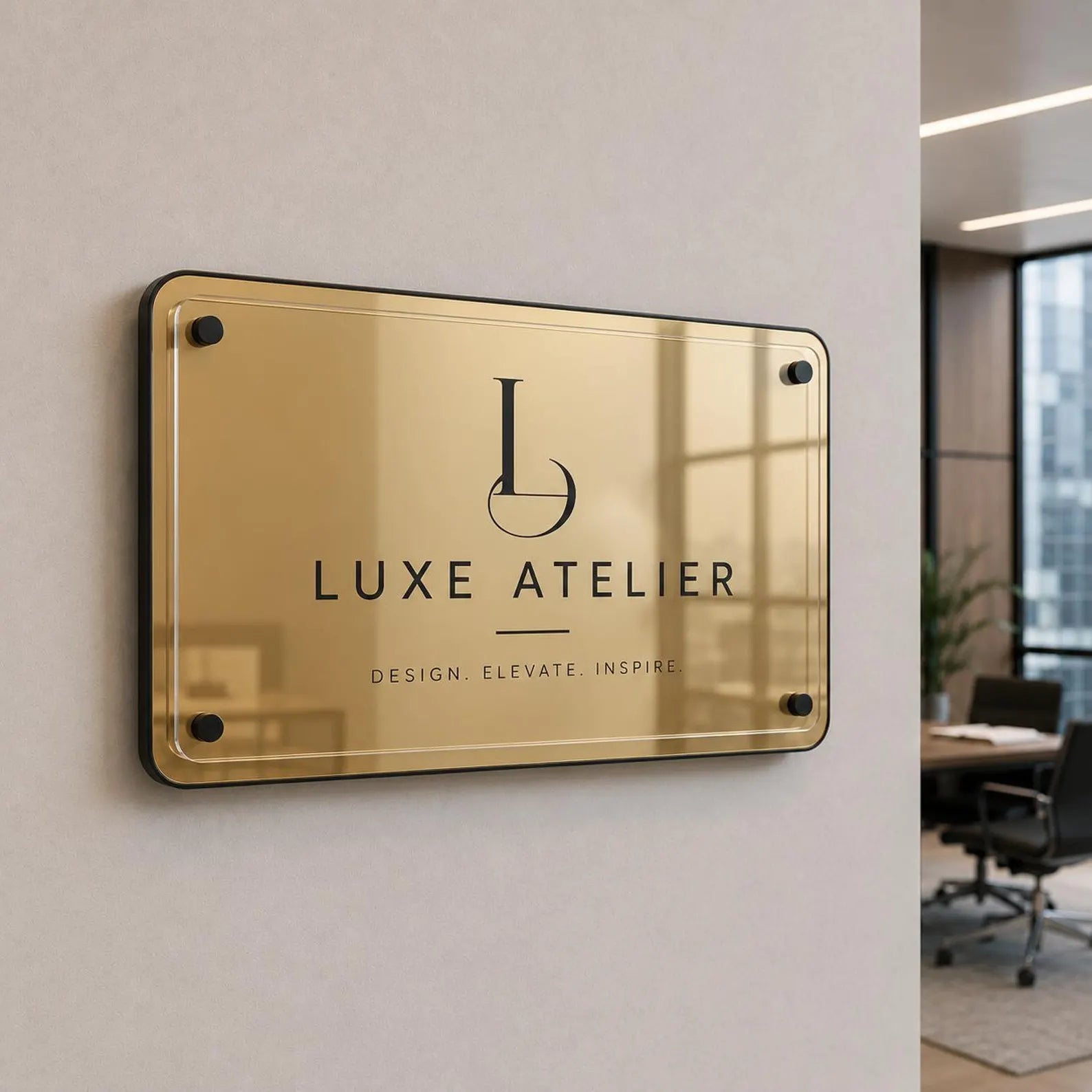 Spa business sign double acrylic wall decor doctor office sign uv print glass business sign for law office welcome sign business name plate