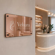 Spa business sign double acrylic wall decor doctor office sign uv print glass business sign for law office welcome sign business name plate