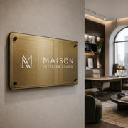 Spa business sign double acrylic wall decor doctor office sign uv print glass business sign for law office welcome sign business name plate