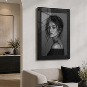 Memory photo frame family portrait wall display personalized picture frame celebration of life frame square acrylic standoff wall display