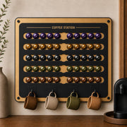 Nespresso Pod Holder Wall Mounted Nespresso Capsule Organizer Coffee Pod Storage Coffee Bar Organizer Space Saving Nespresso