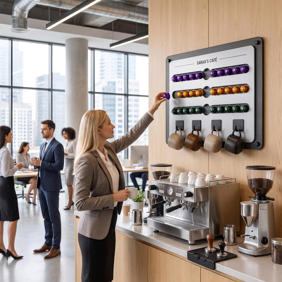 Nespresso Pod Holder Wall Mounted Nespresso Capsule Organizer Coffee Pod Storage Coffee Bar Organizer Space Saving Nespresso