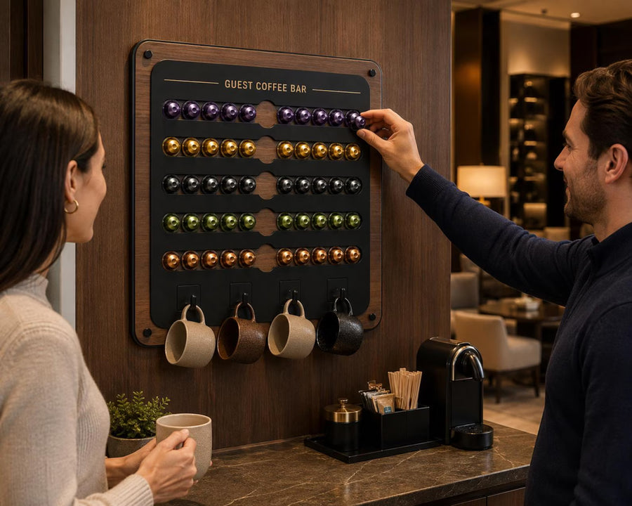 Nespresso Pod Holder Wall Mounted Nespresso Capsule Organizer Coffee Pod Storage Coffee Bar Organizer Space Saving Nespresso