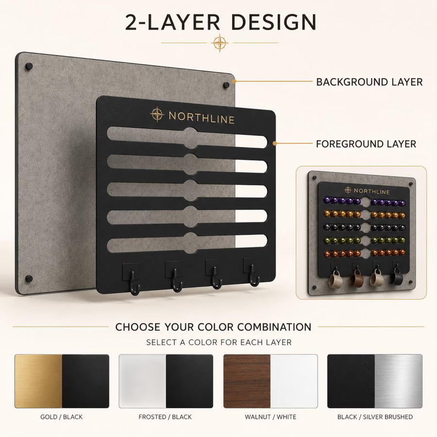 Nespresso Pod Holder Wall Mounted Nespresso Capsule Organizer Coffee Pod Storage Coffee Bar Organizer Space Saving Nespresso