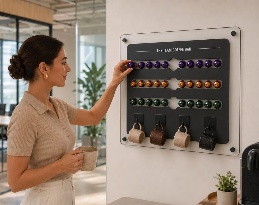 Nespresso Pod Holder Wall Mounted Nespresso Capsule Organizer Coffee Pod Storage Coffee Bar Organizer Space Saving Nespresso