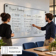 Meeting room writable blank acrylic board wall mounted office task board clear acrylic dry erase board reception announcement acrylic sign