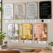 Meeting room writable blank acrylic board wall mounted office task board clear acrylic dry erase board reception announcement acrylic sign