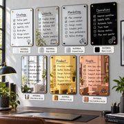 Meeting room writable blank acrylic board wall mounted office task board clear acrylic dry erase board reception announcement acrylic sign