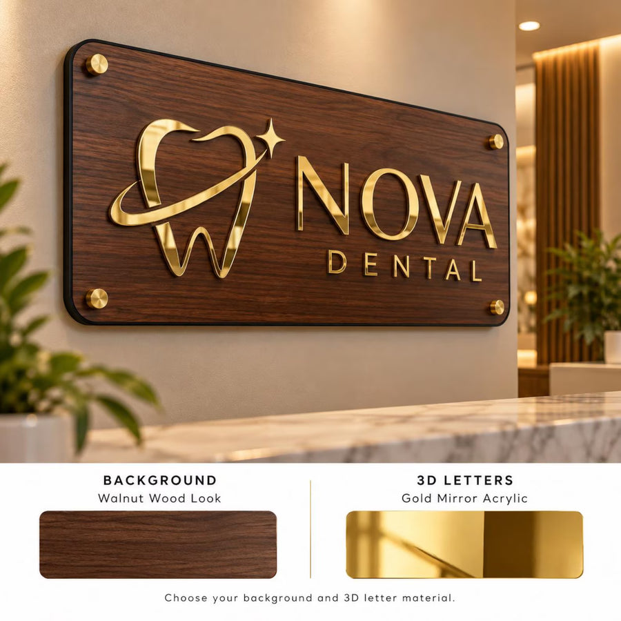 Acrylic wall name plate personalized acrylic name sign custom 3d on acrylic doctor office sign company logo wall plaque name board