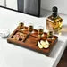 Tequila shot paddle tray with glasses and sections engraved tequila display set cocktail tasting kit wooden tequila gift box for men