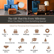 Personalized Watch Box For Women 8 Divider Slots Engraved Wooden Jewelry Display Organizer with Drawers Custom Anniversary Gift For Her