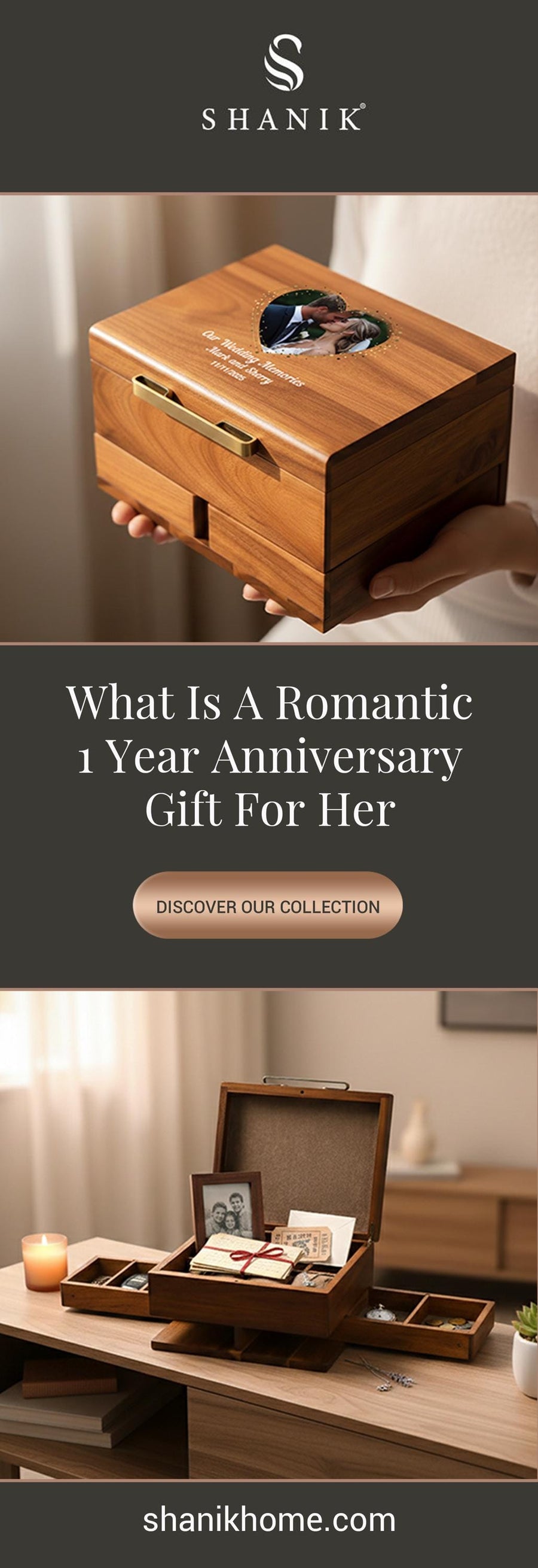 Custom couple photo print wedding shadow box 1 year anniversary memory box gift for newlyweds romantic gift for her bridal shower gift