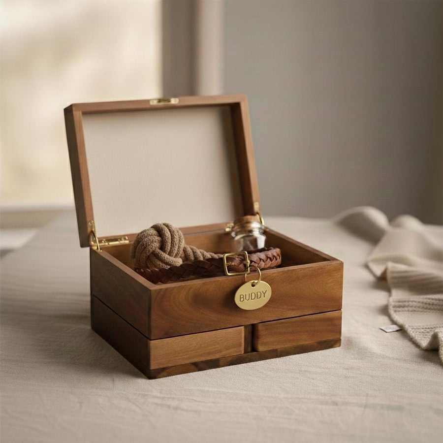 Custom Dog Photo Memorial Box Personalized Pet Keepsake Chest Pet Loss Gift Dog Remembrance Sympathy Gift