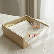 1 Year Anniversary Gift for Wife Romantic Keepsake Box for Her Personalized Anniversary Memory Box Wedding Vow Storage Custom Acrylic Lid