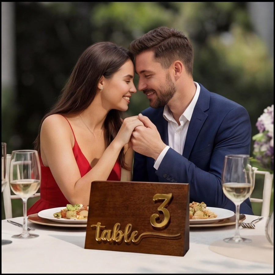 Wood wedding table number for wedding reception freestanding decor table top number centerpiece guest table reception number sign