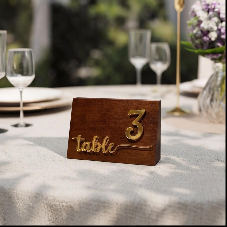 Wood wedding table number for wedding reception freestanding decor table top number centerpiece guest table reception number sign