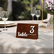 Wood wedding table number for wedding reception freestanding decor table top number centerpiece guest table reception number sign