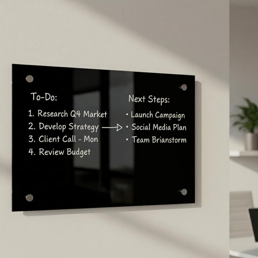 Meeting room writable blank acrylic board wall mounted office task board clear acrylic dry erase board reception announcement acrylic sign