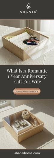 1 Year Anniversary Gift for Wife Romantic Keepsake Box for Her Personalized Anniversary Memory Box Wedding Vow Storage Custom Acrylic Lid