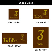 Wood wedding table number for wedding reception freestanding decor table top number centerpiece guest table reception number sign
