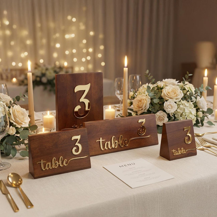 Wood wedding table number for wedding reception freestanding decor table top number centerpiece guest table reception number sign