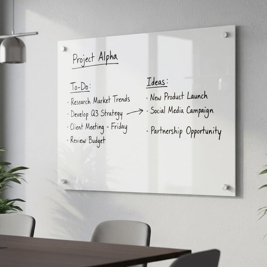 Meeting room writable blank acrylic board wall mounted office task board clear acrylic dry erase board reception announcement acrylic sign