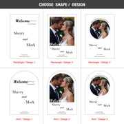 Bridal shower welcome sign personalized bride to be poster custom name and photo wedding shower sign modern bridal shower decoration