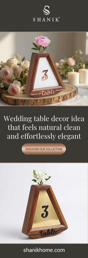 Flower wedding decor item for table number centerpiece idea for wedding reception wooden table sign floral minimalist wedding table decor