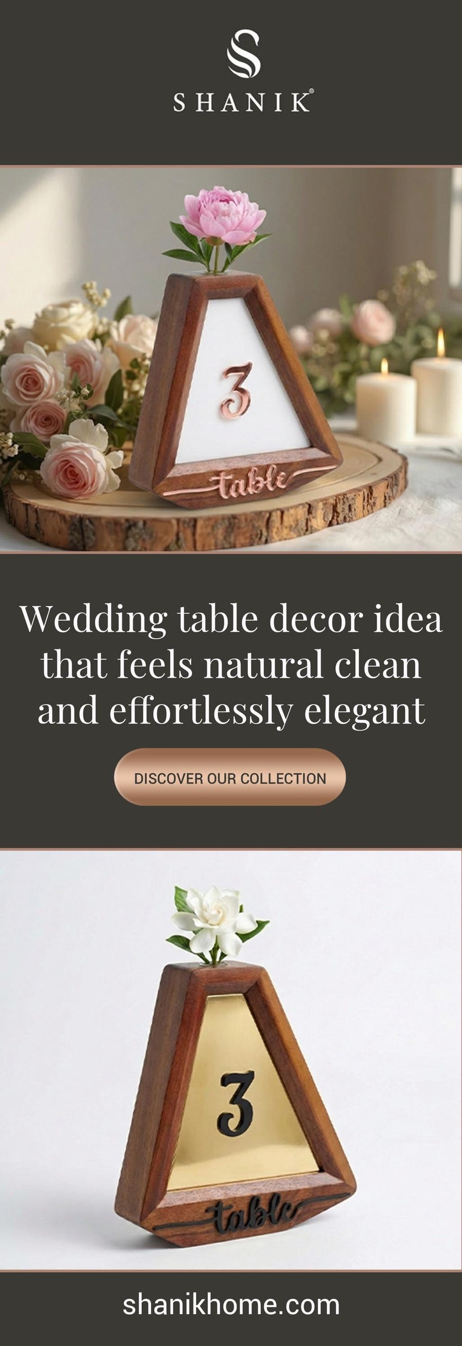 Flower wedding decor item for table number centerpiece idea for wedding reception wooden table sign floral minimalist wedding table decor