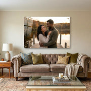 Couple wall art print acrylic wall hanging personalized picture on acrylic glass couple photo wedding entrance decor photo prints wall decor