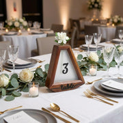 Flower wedding decor item for table number centerpiece idea for wedding reception wooden table sign floral minimalist wedding table decor