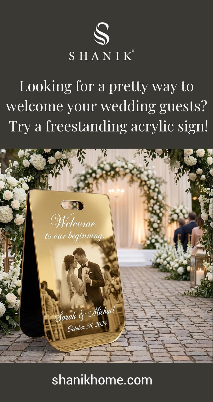 Wedding welcome sign acrylic A frame aisle decor freestanding entrance signage uv print double sided wedding reception sidewalk decor sign