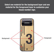 Solar led modern house number plaque illuminated unique number plate for home wall mounted acrylic outdoor lighted door number sign