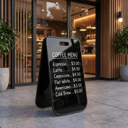 Write erase A frame sign marker writable sidewalk sign for changeable menu daily update sandwich board for shop storefront pavement sign