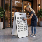 Write erase A frame sign marker writable sidewalk sign for changeable menu daily update sandwich board for shop storefront pavement sign