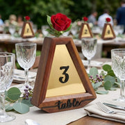 Flower wedding decor item for table number centerpiece idea for wedding reception wooden table sign floral minimalist wedding table decor