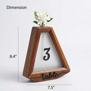 Flower wedding decor item for table number centerpiece idea for wedding reception wooden table sign floral minimalist wedding table decor